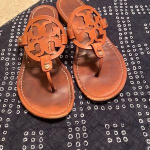 Tory Burch Miller tan/brown leather Miller sandals!